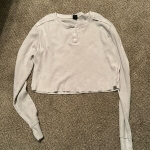 Wild Fable Waffle Knit Crop Long Sleeve